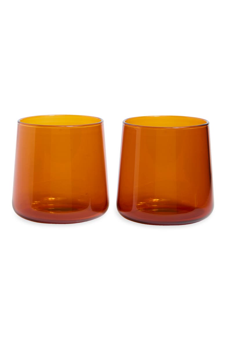 Aurora Set of 2 Cocktail Tumblers, Main, color, RED