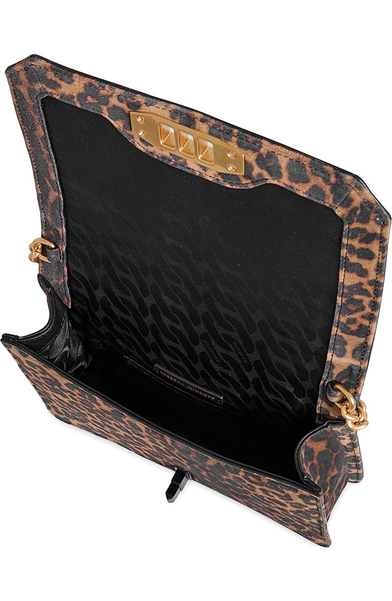 Rebecca Minkoff Chevron Quilted Small Love Crossbody Bag, Alternate, color, Leopard