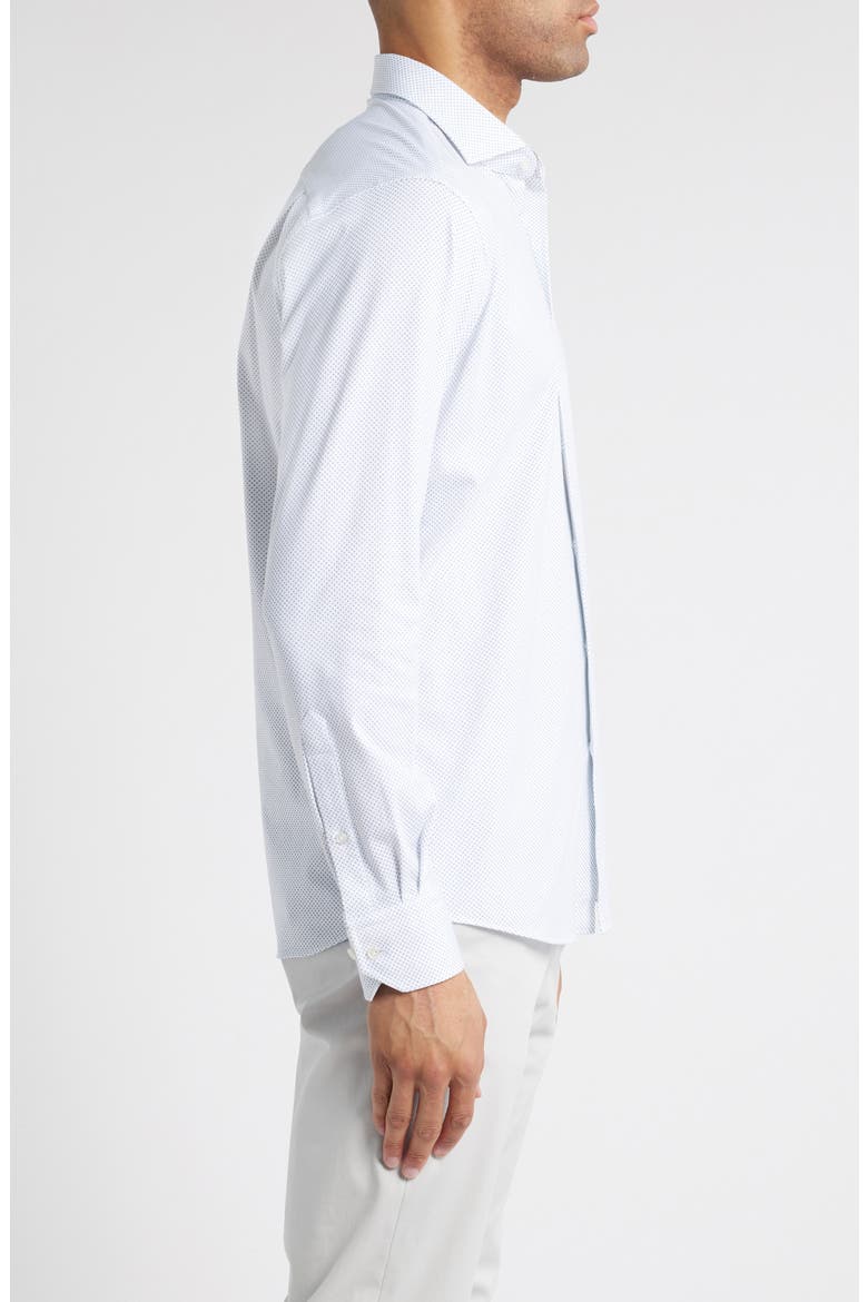 Crown Crafted Excursionist Flex Microdot Button-Up Shirt, Alternate, color, WHITE