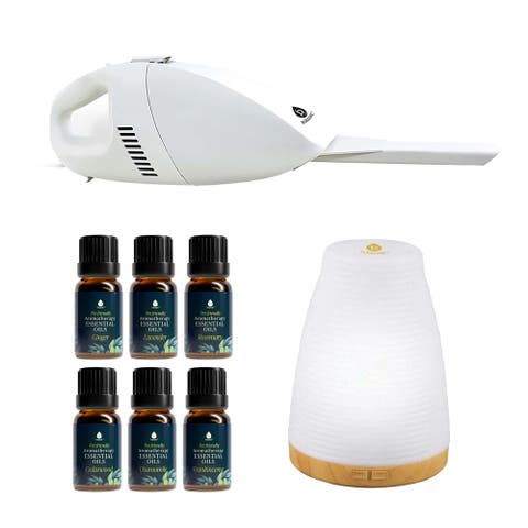 Pet & Chill Essentials Pet-Friendly Oils, USB Diffuser & Car Vacuum