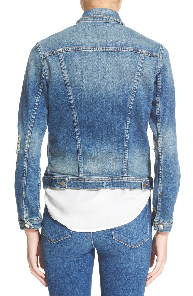 L'AGENCE Slim Fit Denim Jacket, Alternate, color, Authentiqu