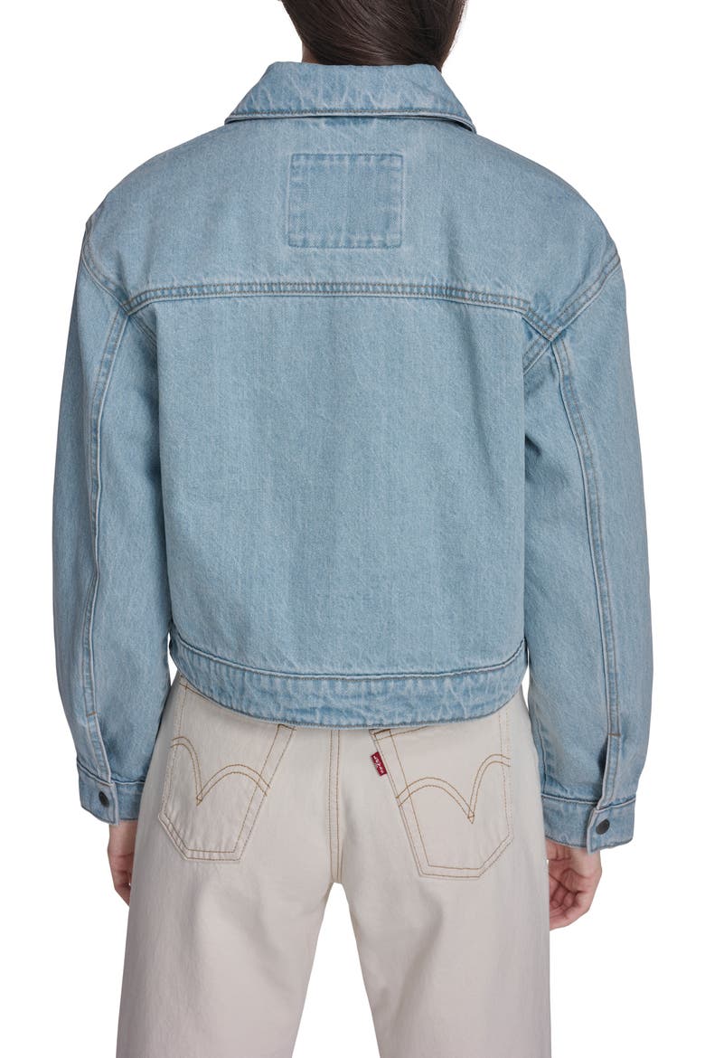 Crop Utility Jacket, Alternate, color, LIGHT WASH DENIM