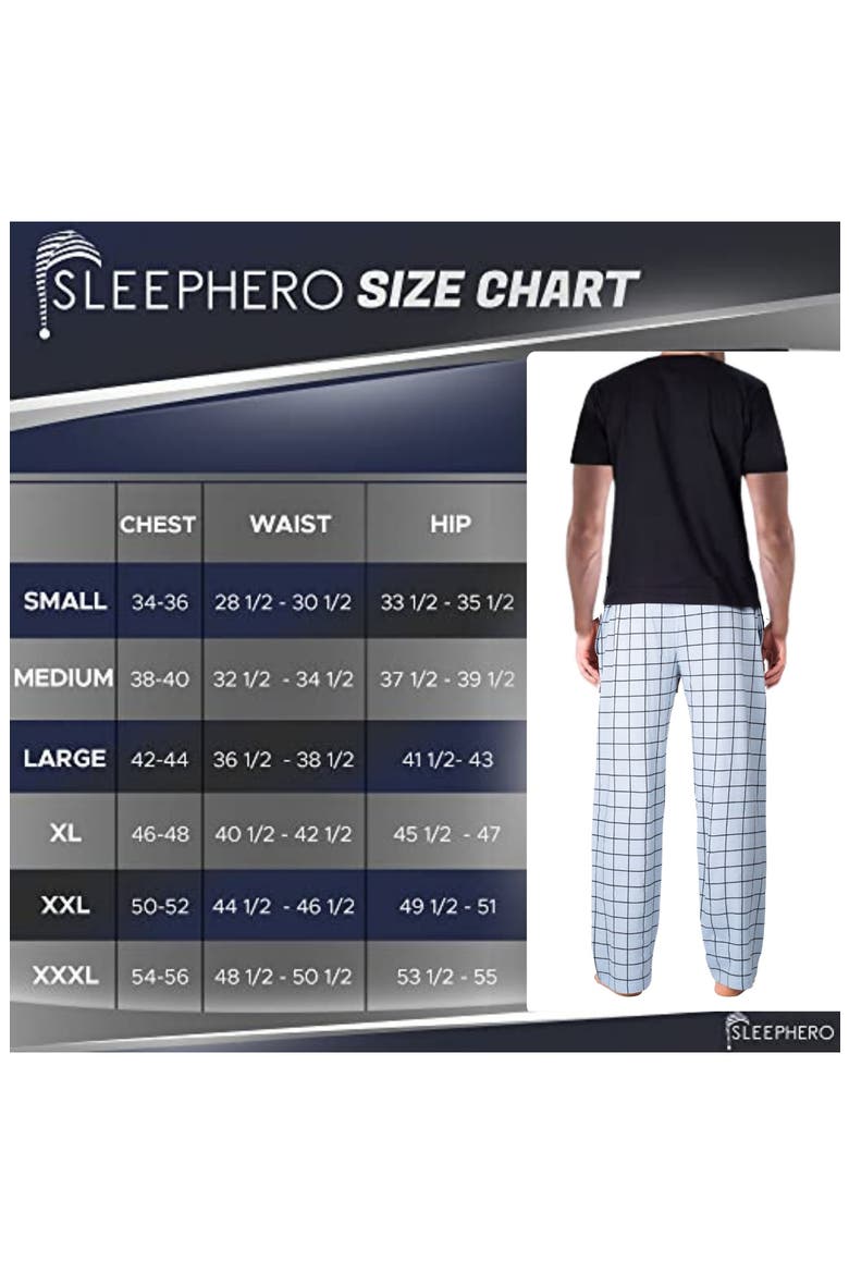 Knit Brushed Grid Flannel Pajamas, Alternate, color, WINDOWPANE