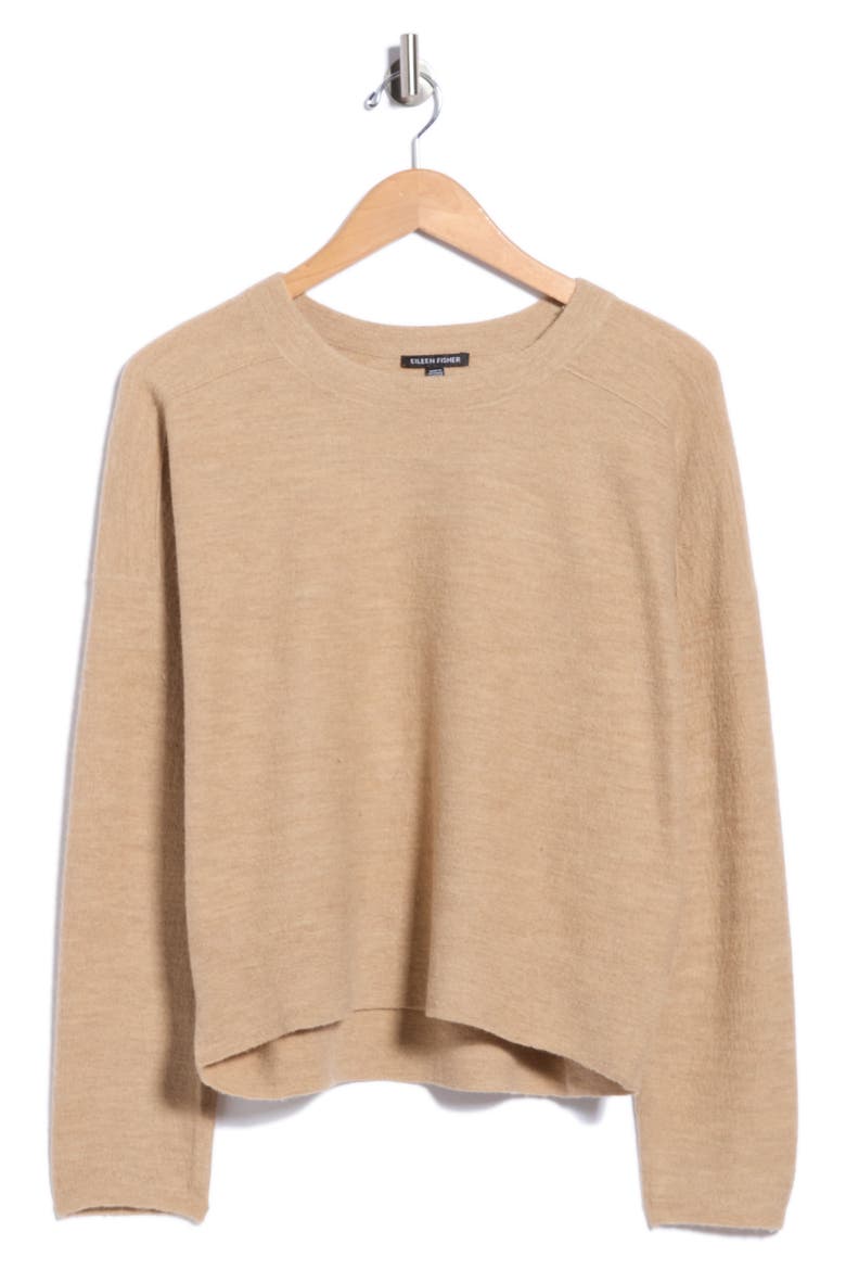 Crewneck Wool Sweater, Main, color, BISCUIT