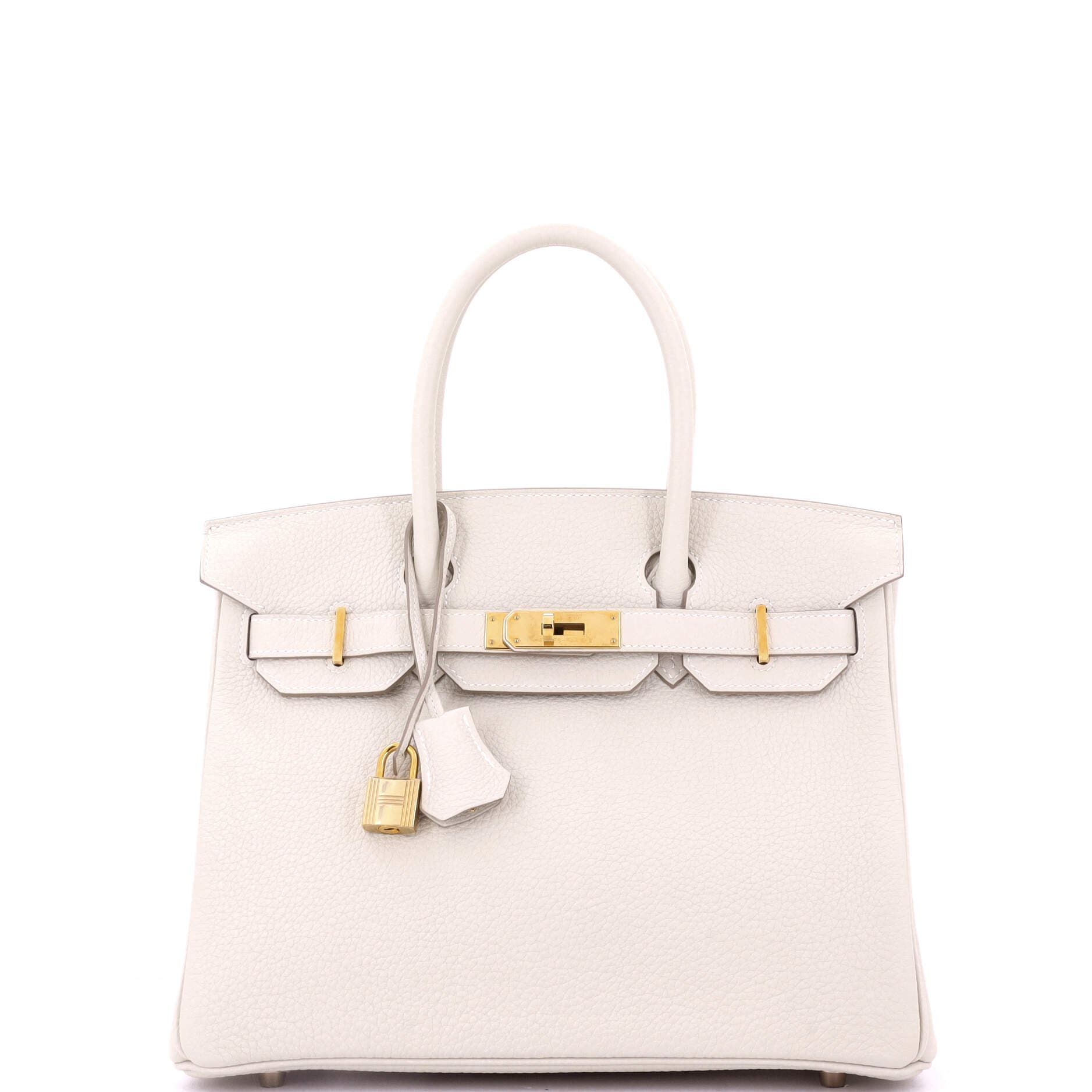 Pre-Owned Hermes Birkin Handbag Light Togo with Rose Gold Hardware 30, Main, color, 