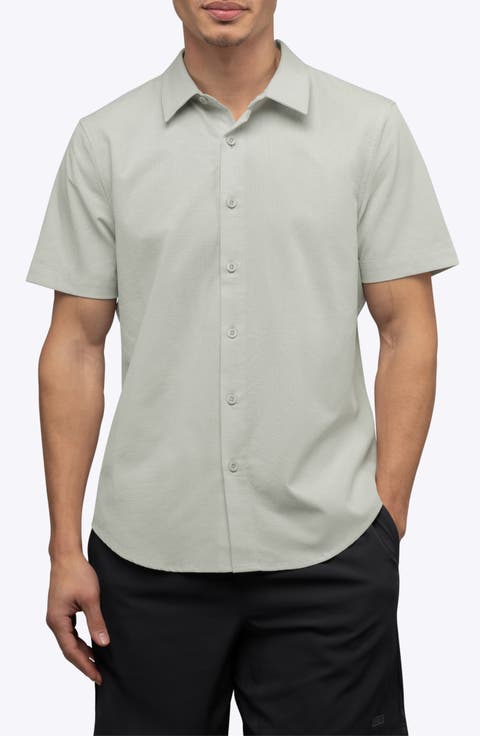 Crossover Performance Short Sleeve Button-Up Shirt