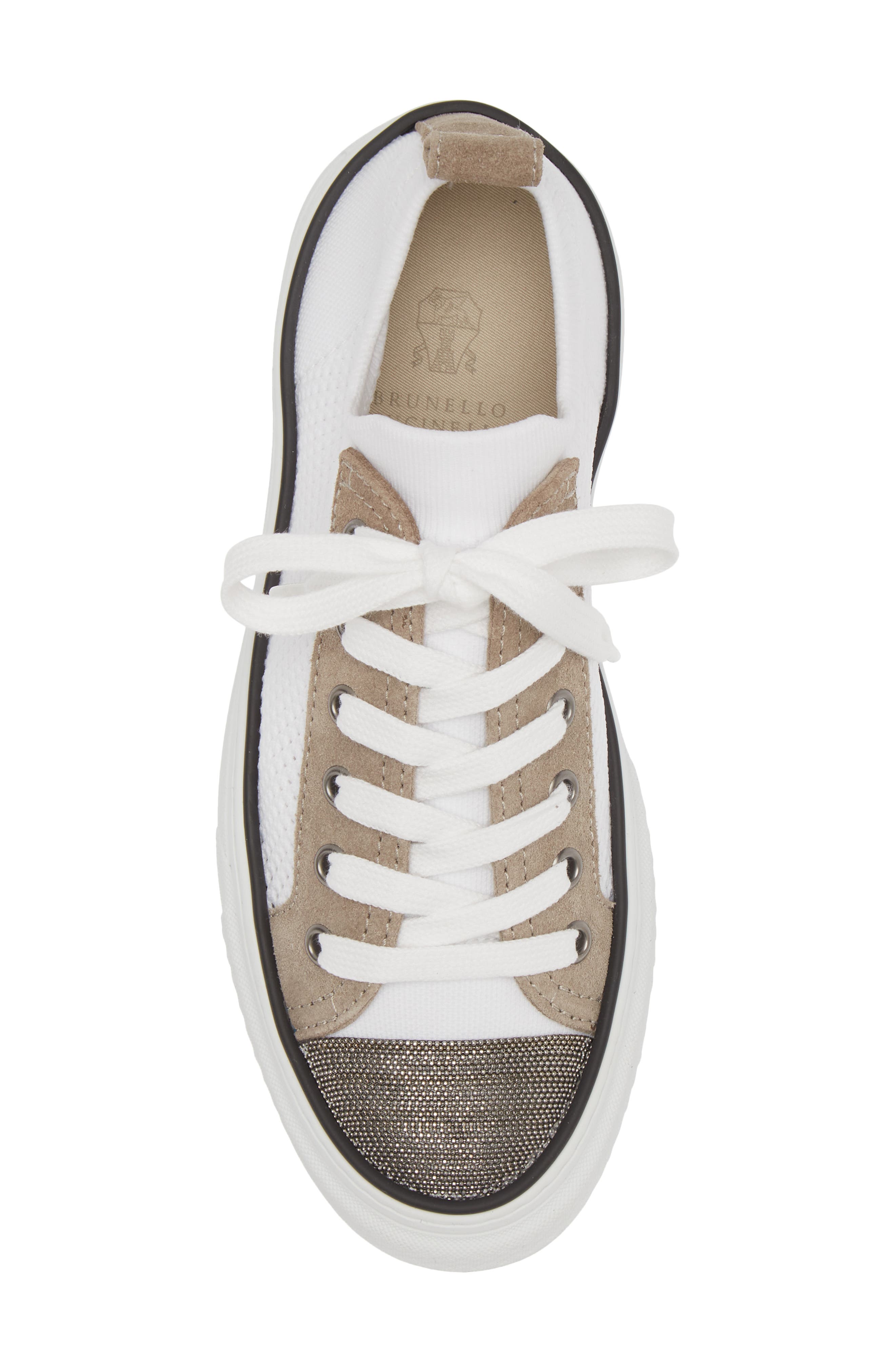Brunello Cucinelli Monili Trim Platform Sneaker, Alternate, color, 