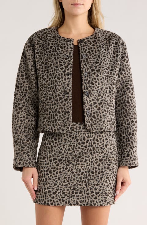 Cheetah Print Button-Up Jacket