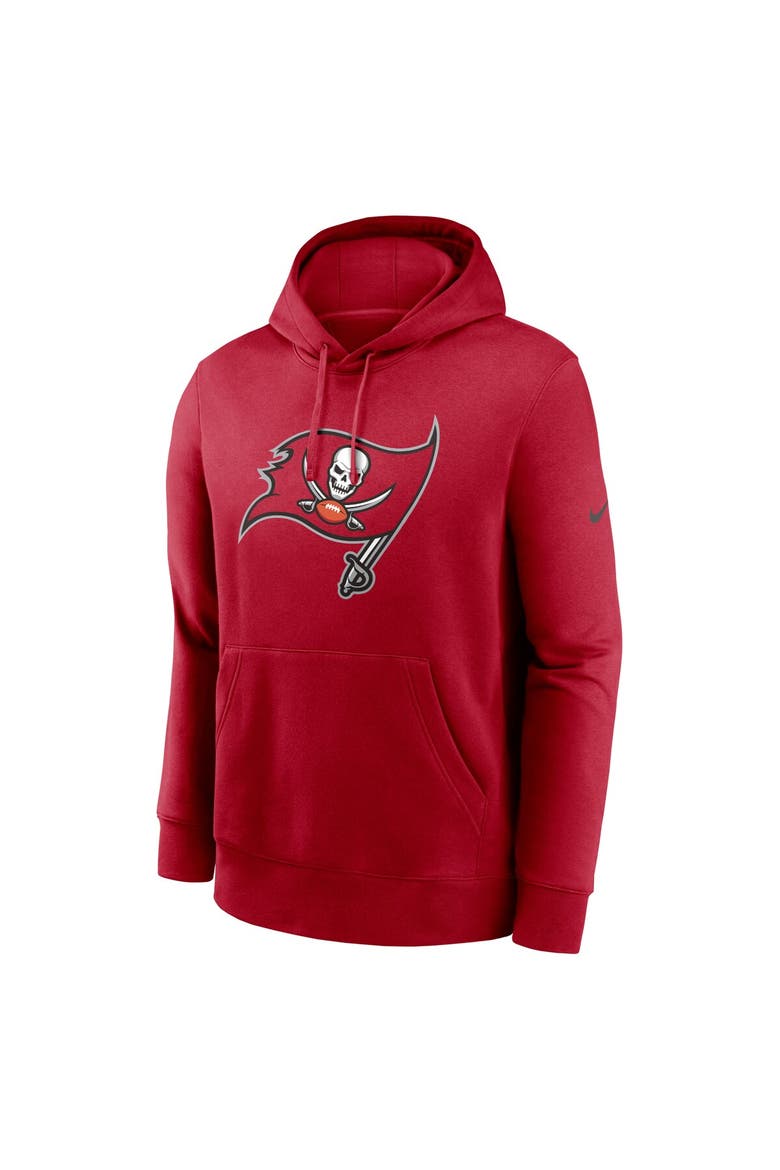 Men's Nike Red Tampa Bay Buccaneers Club Logo Pullover Hoodie, Alternate, color, Red