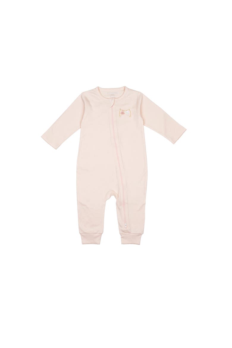 Pima Embroidered Footie, Main, color, Clothesline