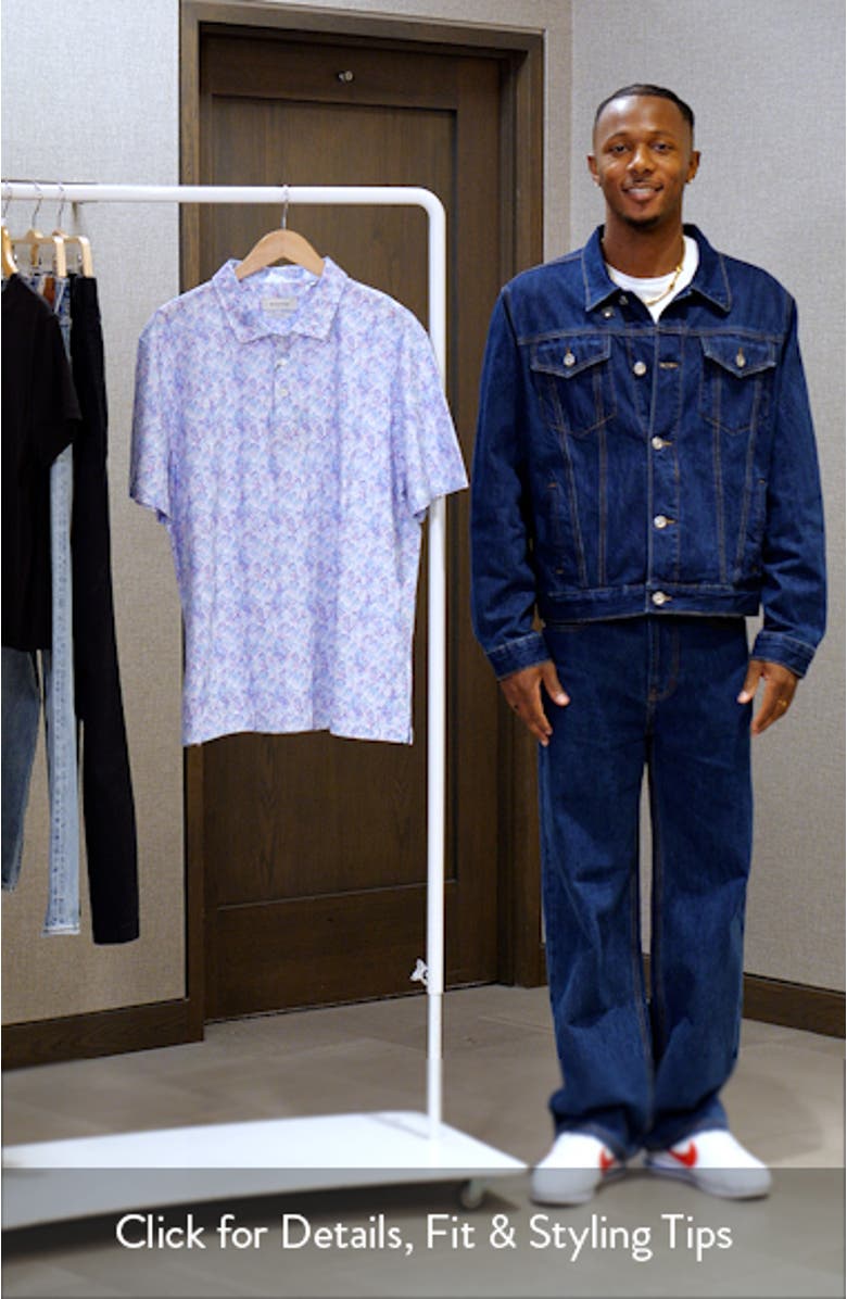 Victor OoohCotton<sup>®</sup> Leaf Print Polo, sales video thumbnail