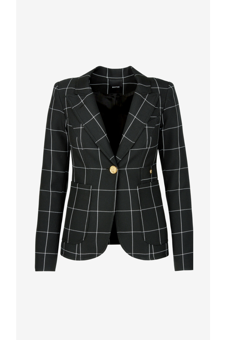 Patch Pocket Duchess Blazer, Alternate, color, Black Windowpane