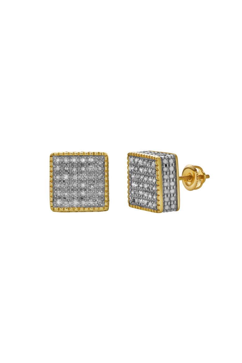 Borboleta 10K Yellow Gold Diamond Unisex Earrings - 0.31 Cts, Main, color, 10K Yellow Gold