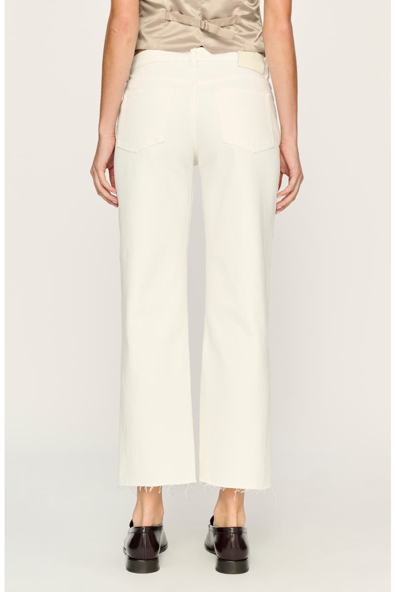 Drue Raw Hem Ankle Wide Leg Jeans, Alternate, color, WHITE