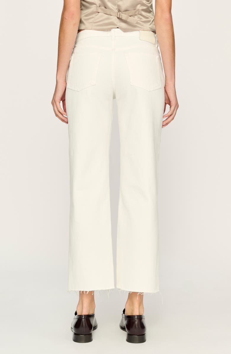 DL1961 Drue Raw Hem Low Rise Ankle Wide Leg Jeans, Alternate, color, White