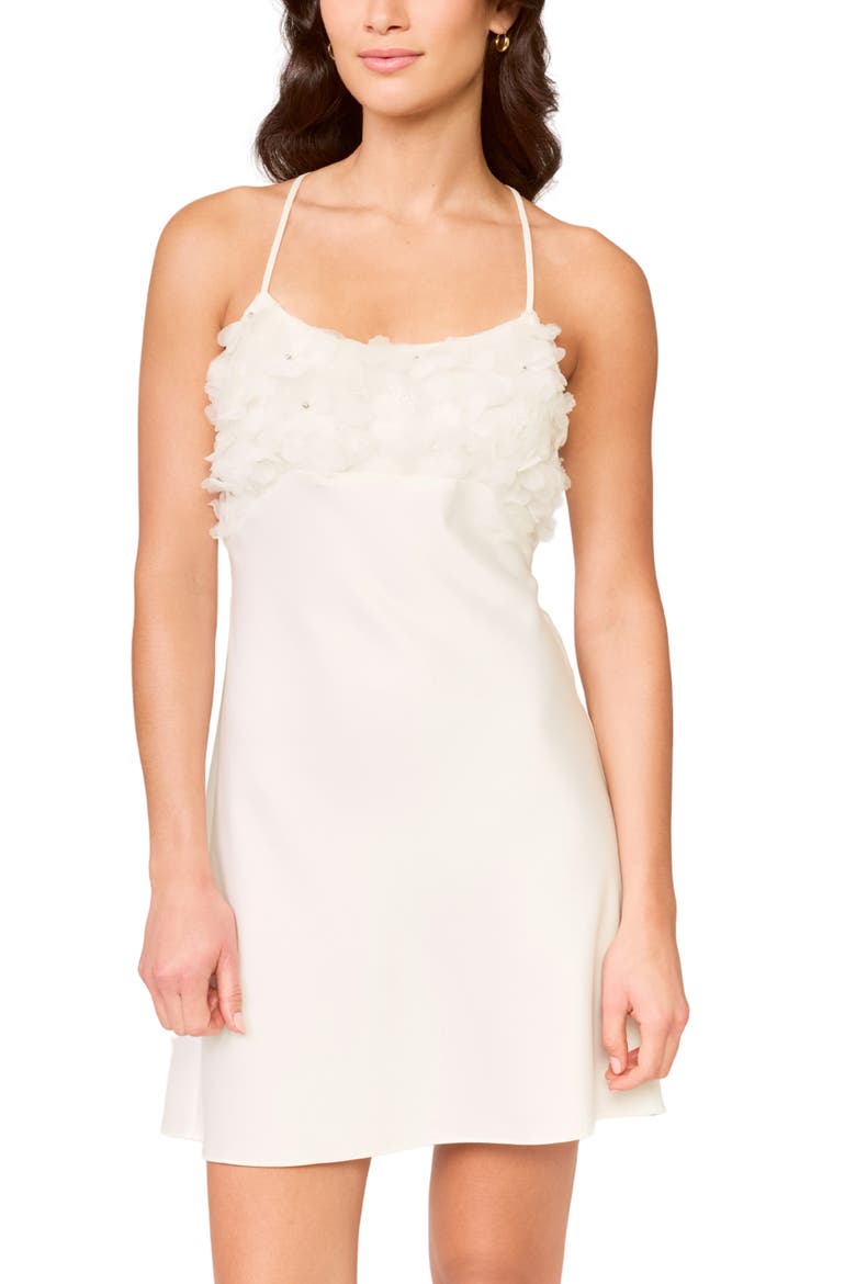 Haven 3D Organza Chemise, Alternate, color, IVORY