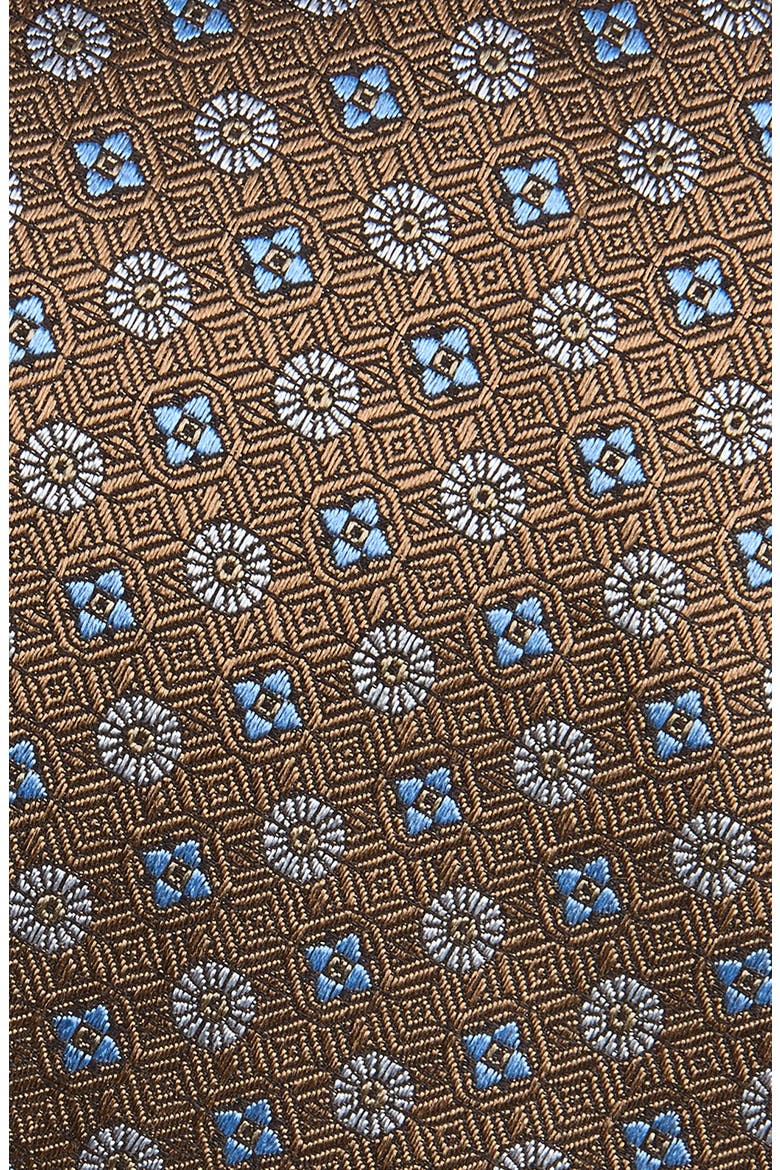 Neat Jacquard Silk Tie, Main, color, COCOA