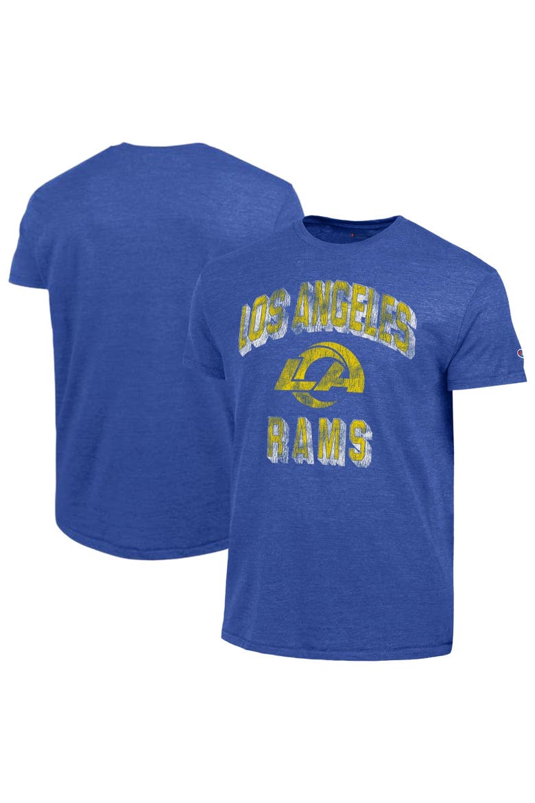 Men's Champion  Royal Los Angeles Rams Ultimate Tri-Blend T-Shirt, Main, color, Royal