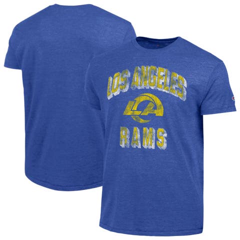 Men's Champion  Royal Los Angeles Rams Ultimate Tri-Blend T-Shirt
