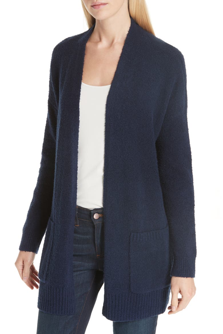 Long Organic Cotton Blend Cardigan, Main, color, MIDNIGHT
