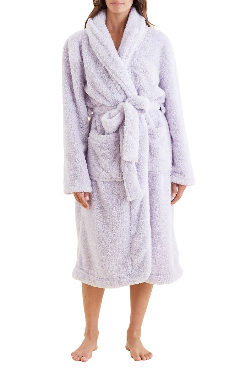 Papinelle Cosy Plush Mid Length Robe, Alternate, color,