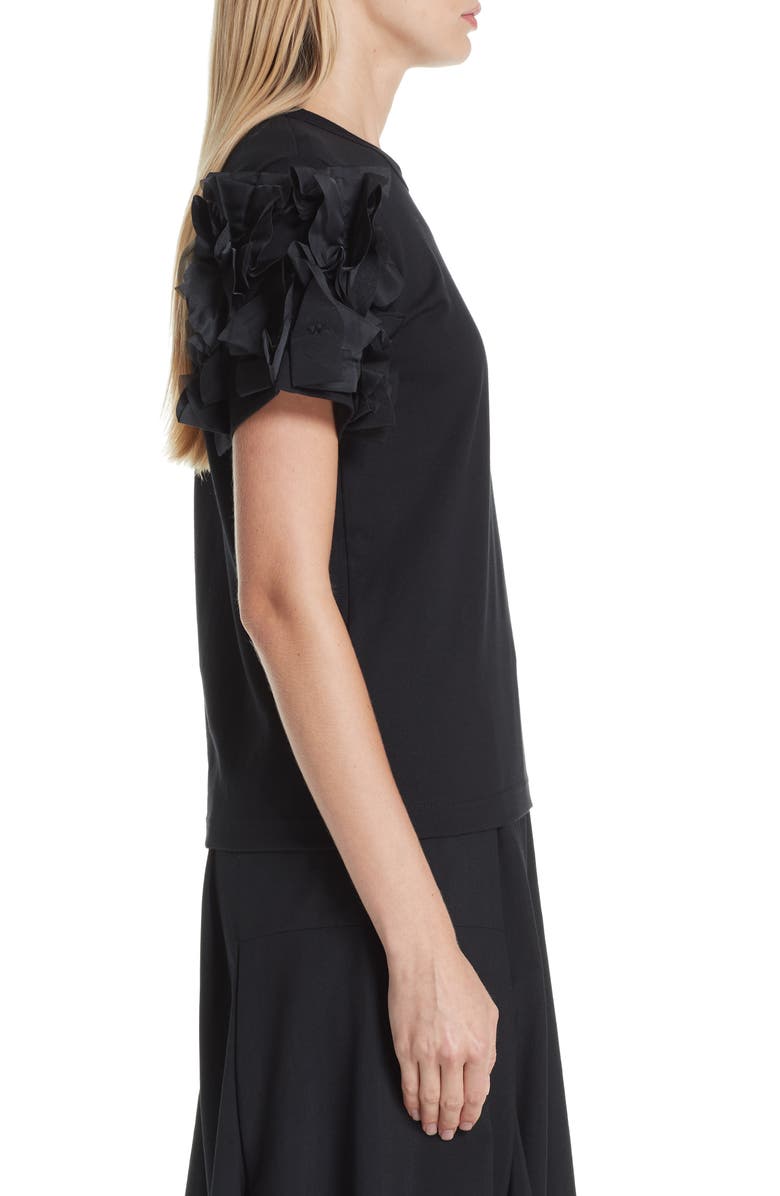 Comme des Garçons Floral Appliqué Tee, Alternate, color, 