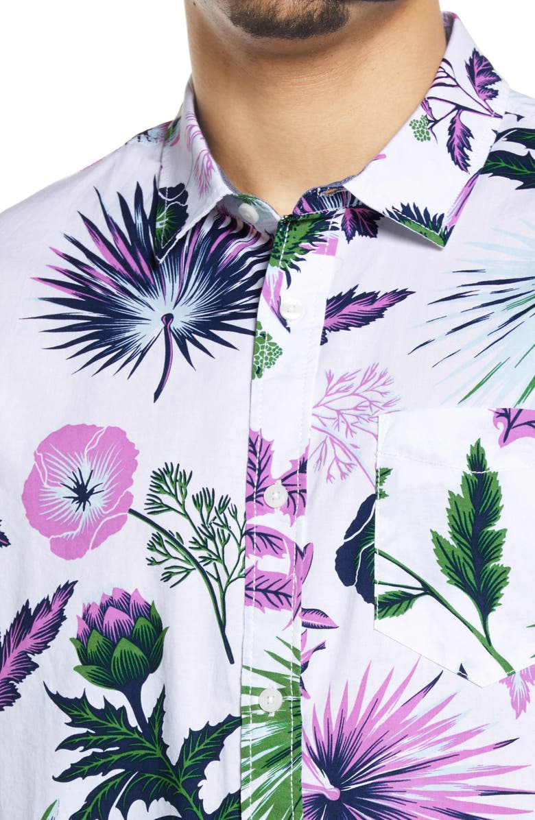 Vans Califas Floral Short Sleeve Button-Up Shirt, Alternate, color,