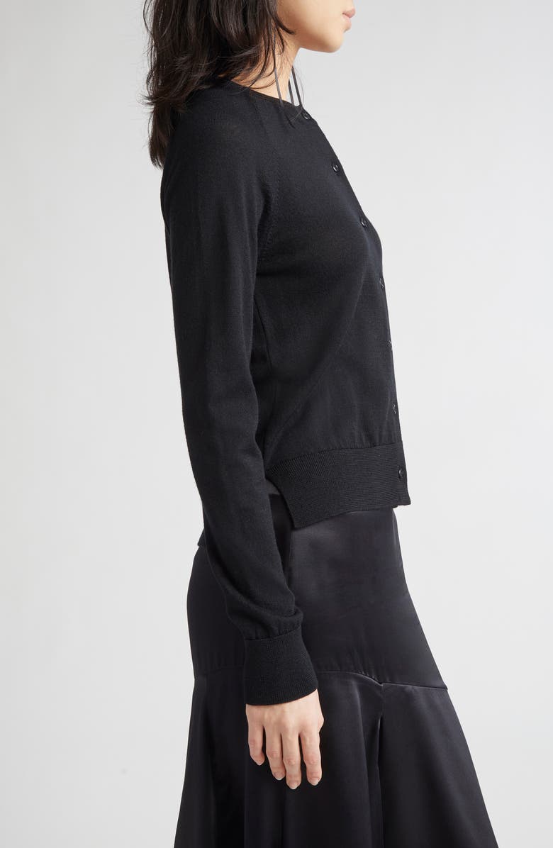 Simone Rocha Carnation Intarsia Merino Wool & Silk Cardigan, Alternate, color,