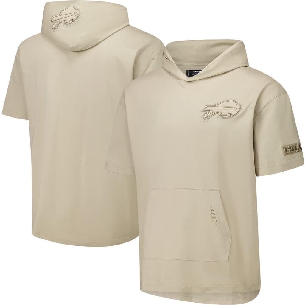 Pro Standard Tan Buffalo Bills Neutrals Capsule Short Sleeve Pullover Hoodie In Brown