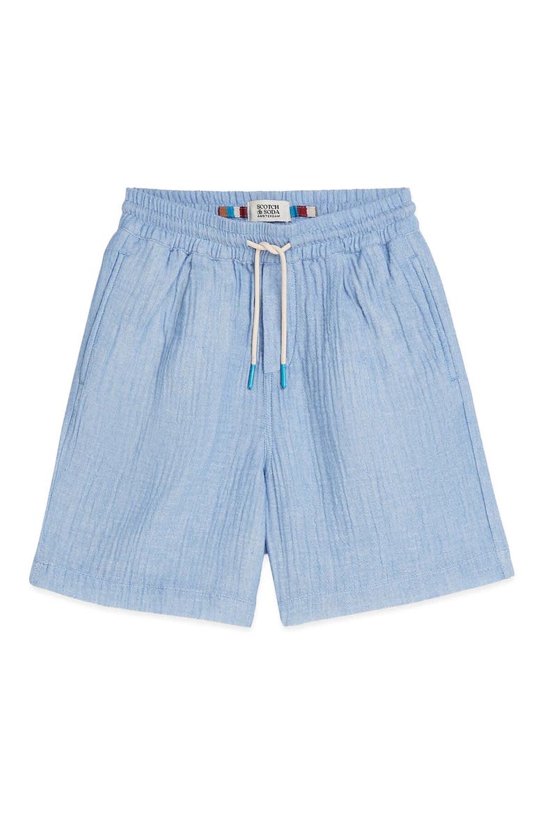 Kids' Cotton Chambray Shorts, Main, color, CHAMBRAY BLUE