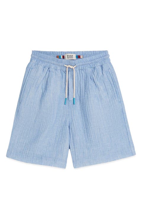 Kids' Cotton Chambray Shorts (Big Kid)