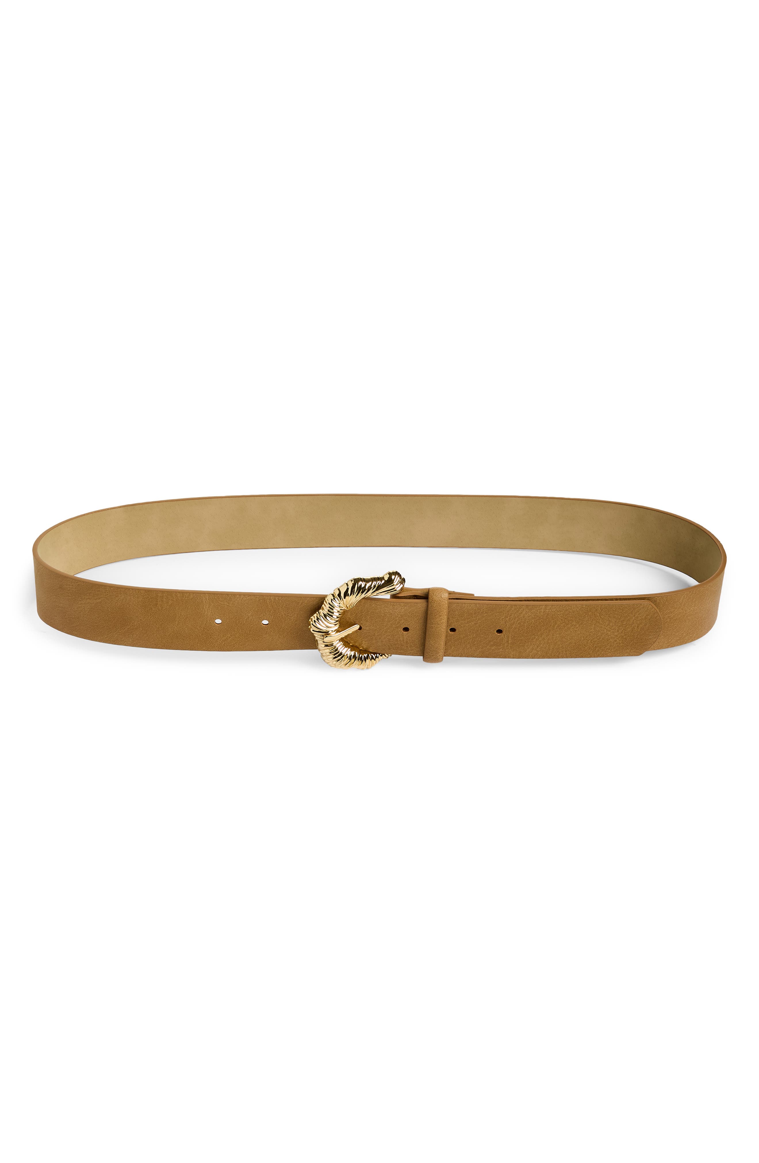 Steve Madden Textured Buckle Faux Leather Belt