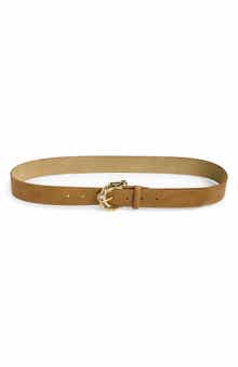 Steve Madden Textured Buckle Faux Leather Belt