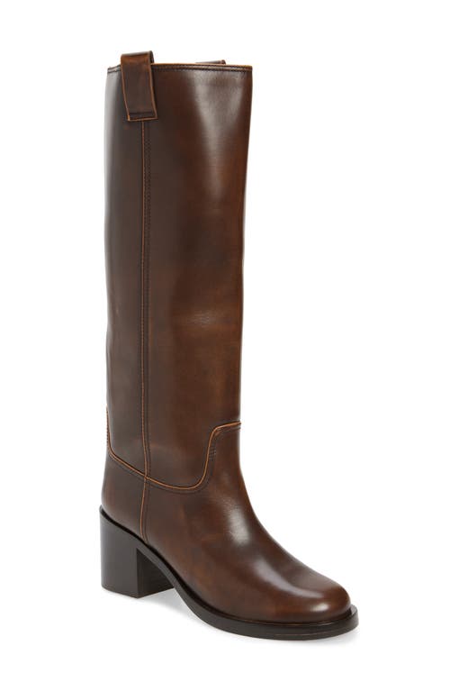 Jeffrey Campbell Climb-Hi Knee High Boot in Brown Ruboff 