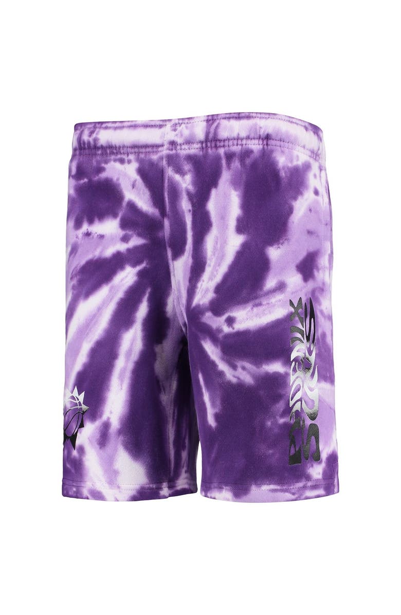 Outerstuff Youth Purple Phoenix Suns Santa Monica Tie-Dye Shorts, Alternate, color, Purple