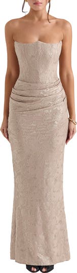 white christmas dresses House of Cb ‘Persephone’ smoke maxi main image 1