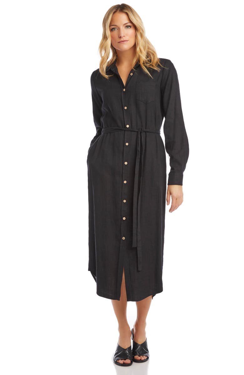 Karen Kane Long Sleeve Shirtdress, Alternate, color, 