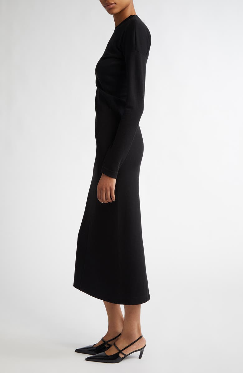 TOTEME Long Sleeve Twisted Jersey Midi Dress | Nordstromrack