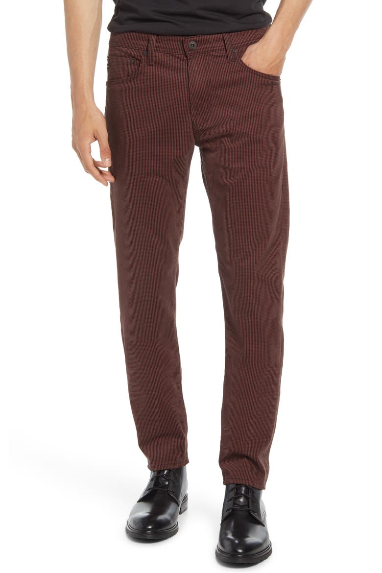 Tellis Slim Fit Stretch Pants, Main, color, BRIDGEWATER MUTED BRICK