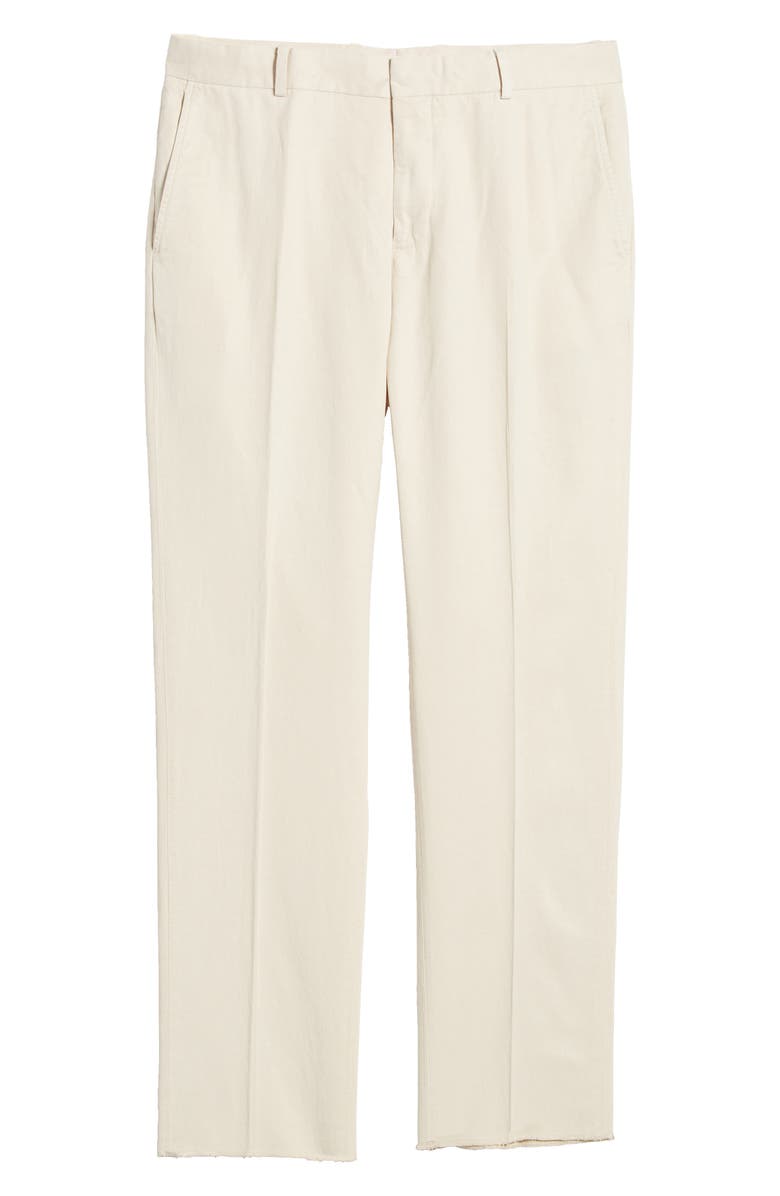 Nordstrom Trim Fit Flat Front Lyocell Blend Chinos, Alternate, color,