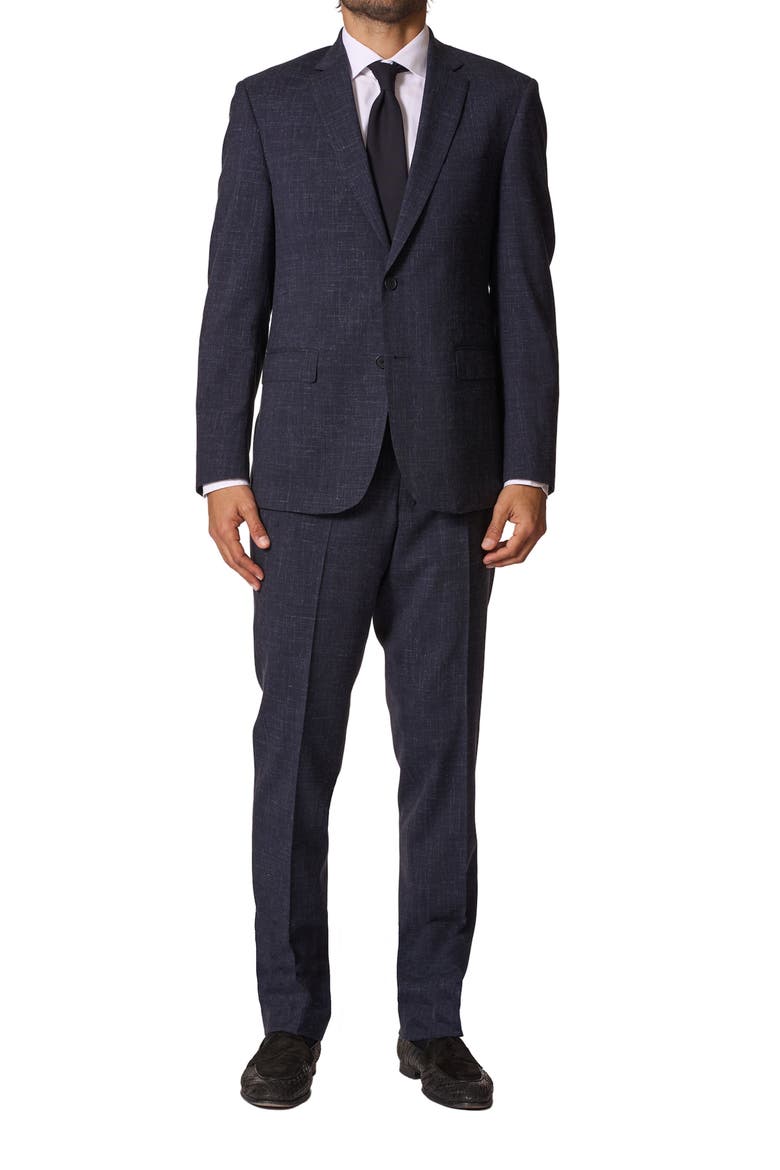 Sartorial Classic Fit Wool & Linen Suit, Main, color, NAVY