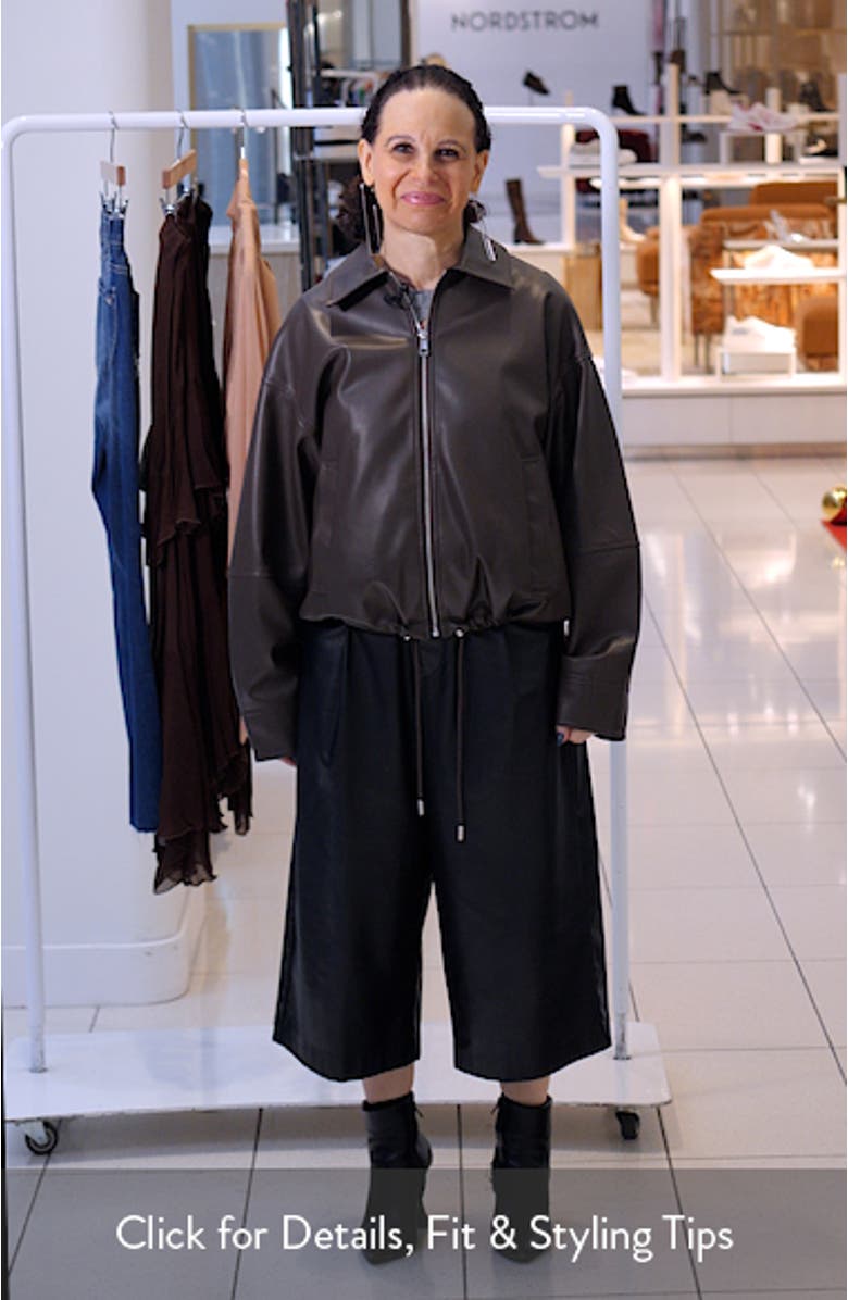 Ada Faux Leather Bomber Jacket, sales video thumbnail