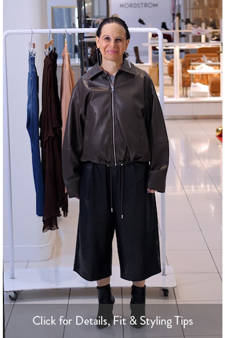 Ada Faux Leather Bomber Jacket video