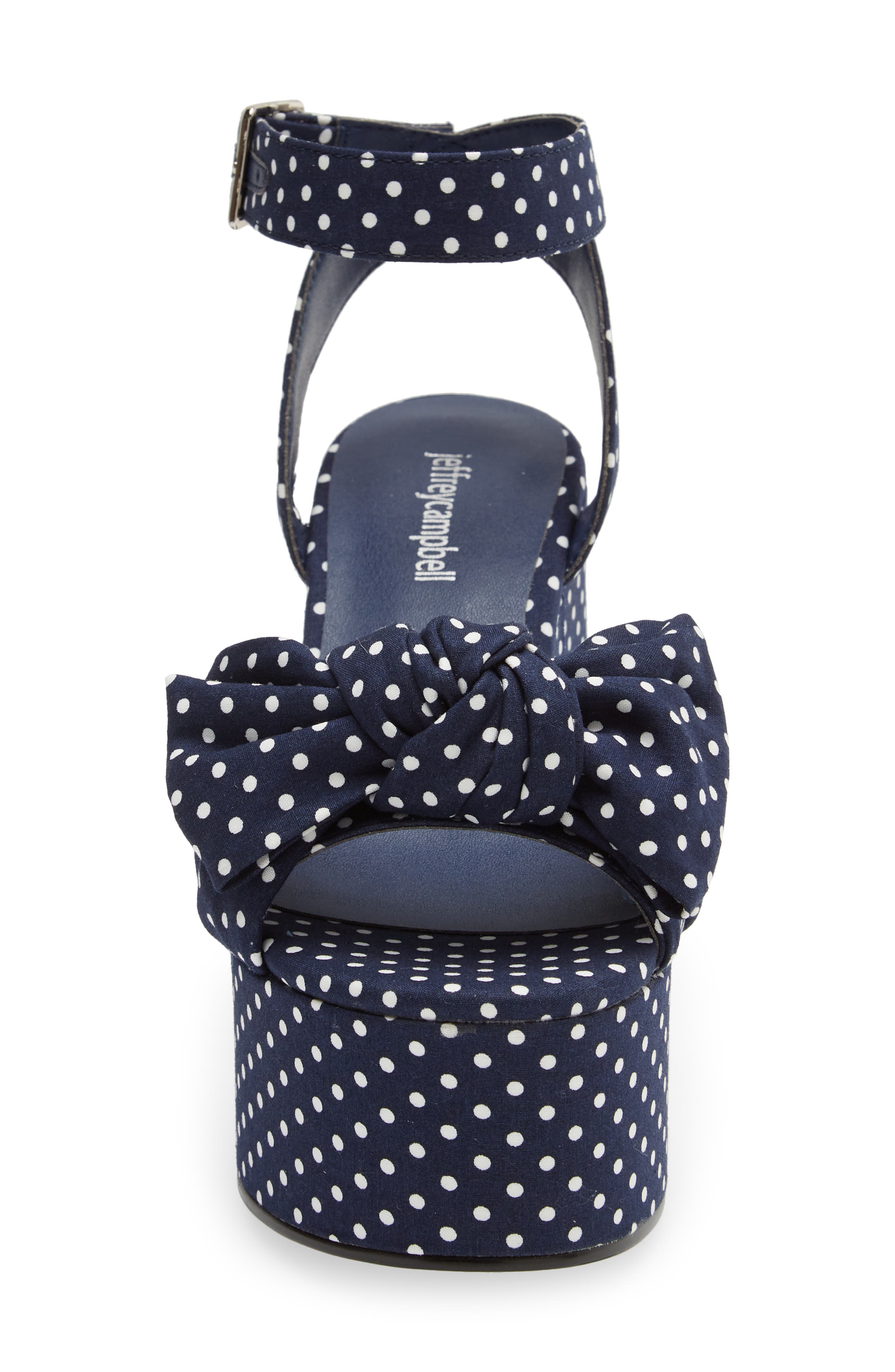 Picnic Platform Sandal, Alternate, color, NAVY WHITE POLKA DOTS