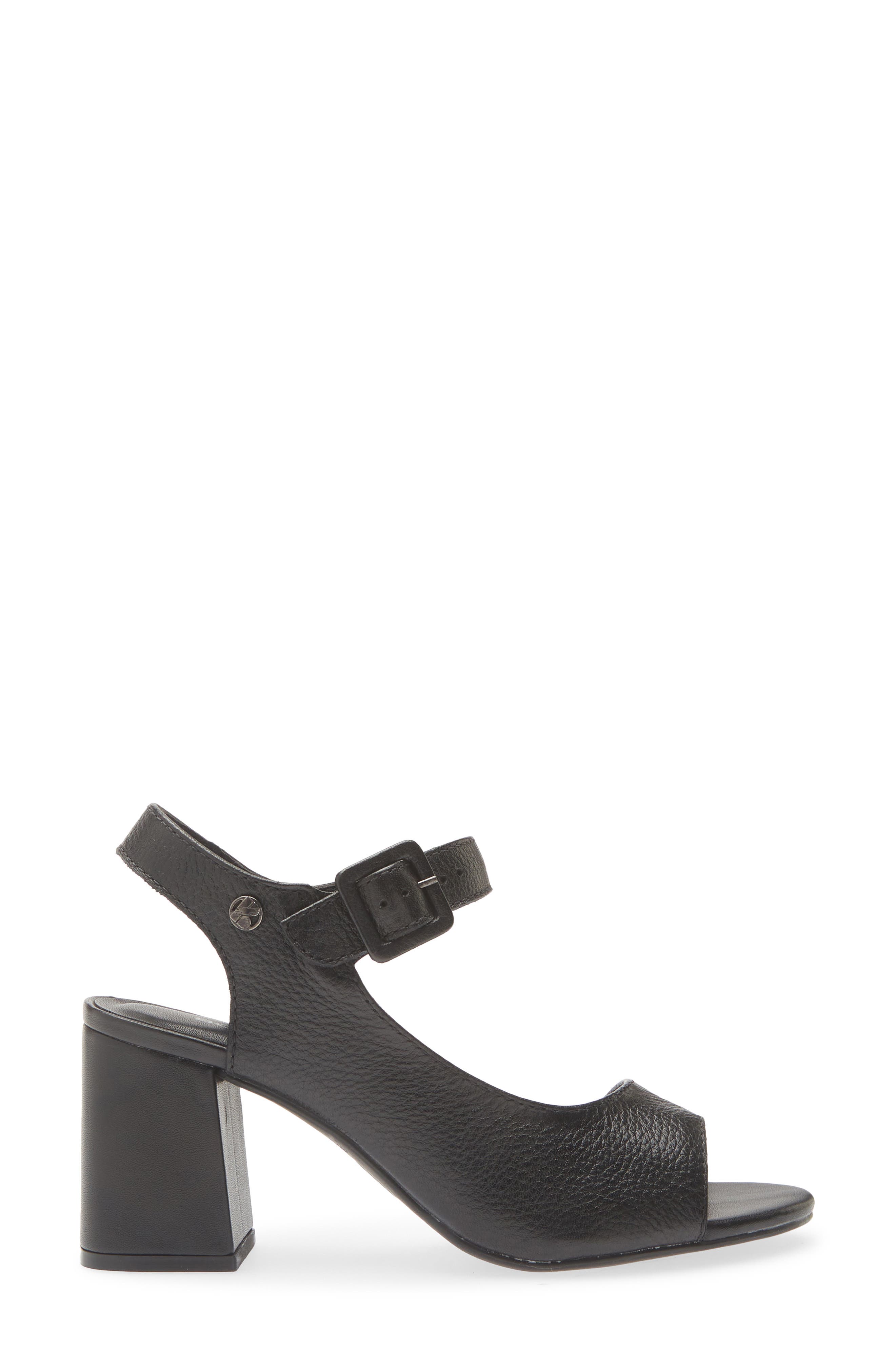 Bottero Block Heel Sandal, Alternate, color, Preto