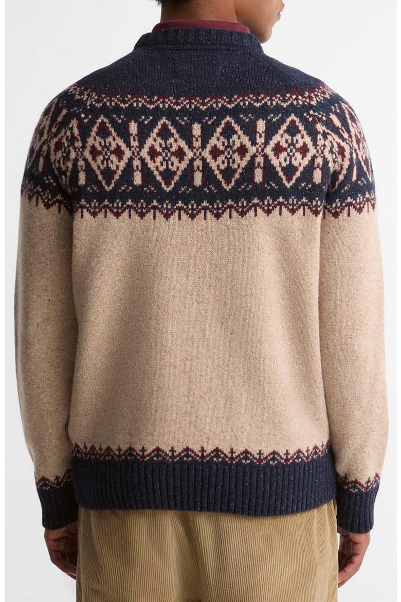 Tisbury Fair Isle Crewneck Sweater, Alternate, color, NAVY