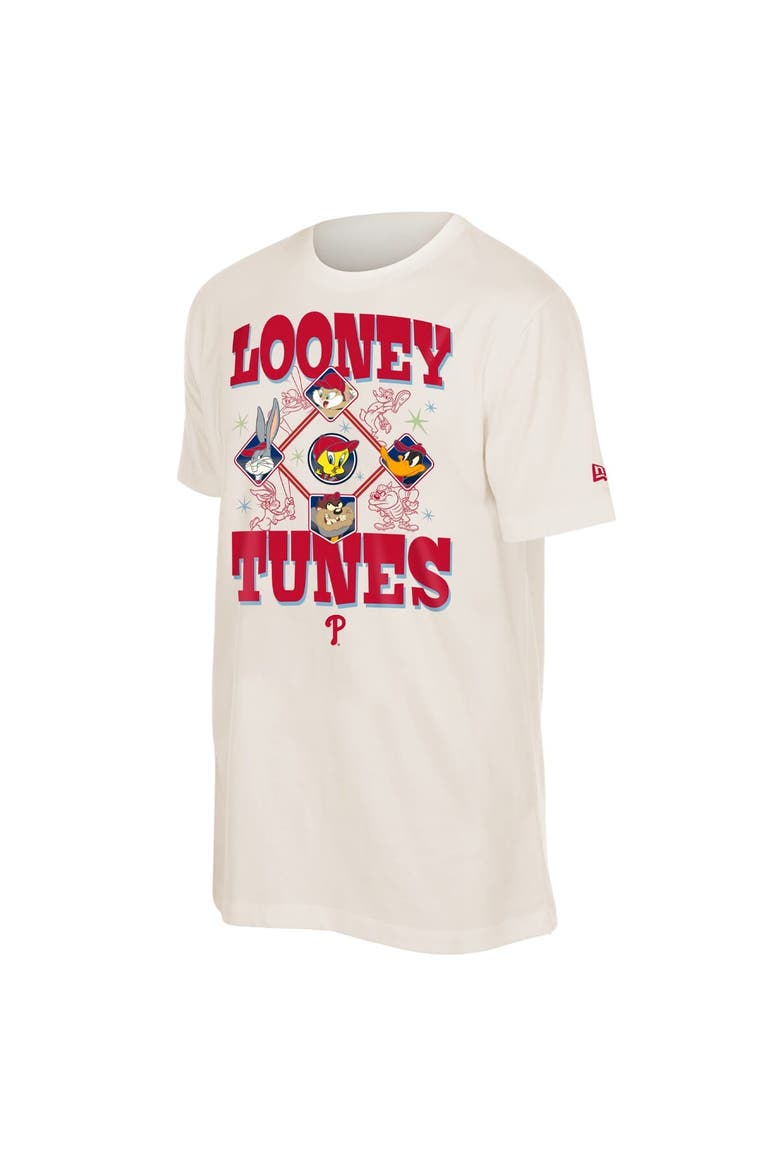 Unisex New Era Cream Philadelphia Phillies Looney Tunes T-Shirt, Alternate, color, Cream