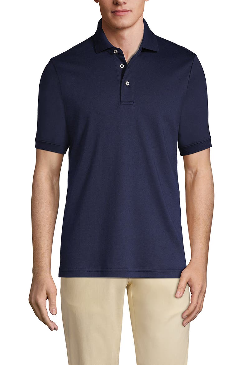 Short Sleeve Cotton Supima Polo Shirt, Alternate, color, Radiant Navy