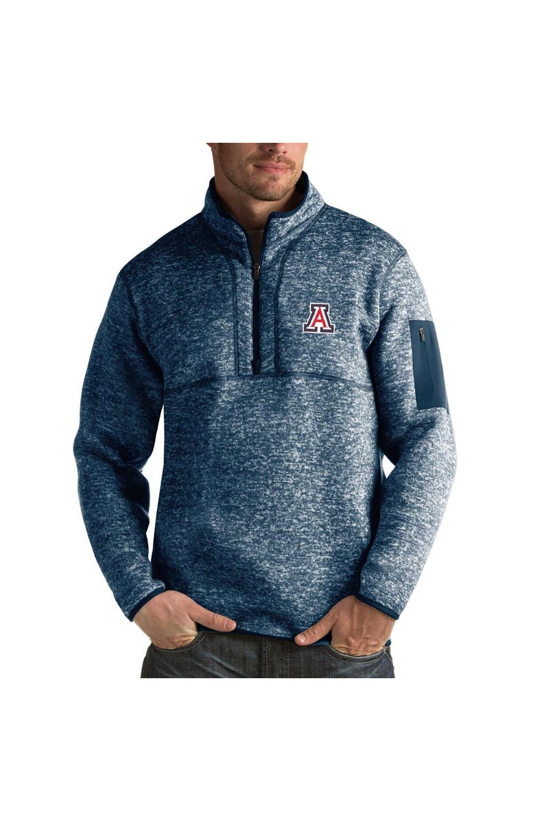 ANTIGUA Men's Antigua Navy Arizona Wildcats Fortune Half-Zip Sweatshirt, Alternate, color, 