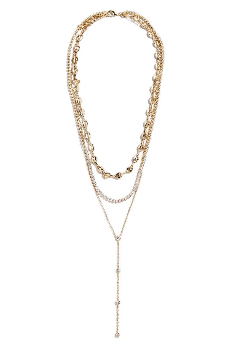 Catalina Layered Y-Necklace, Alternate, color, GOLD